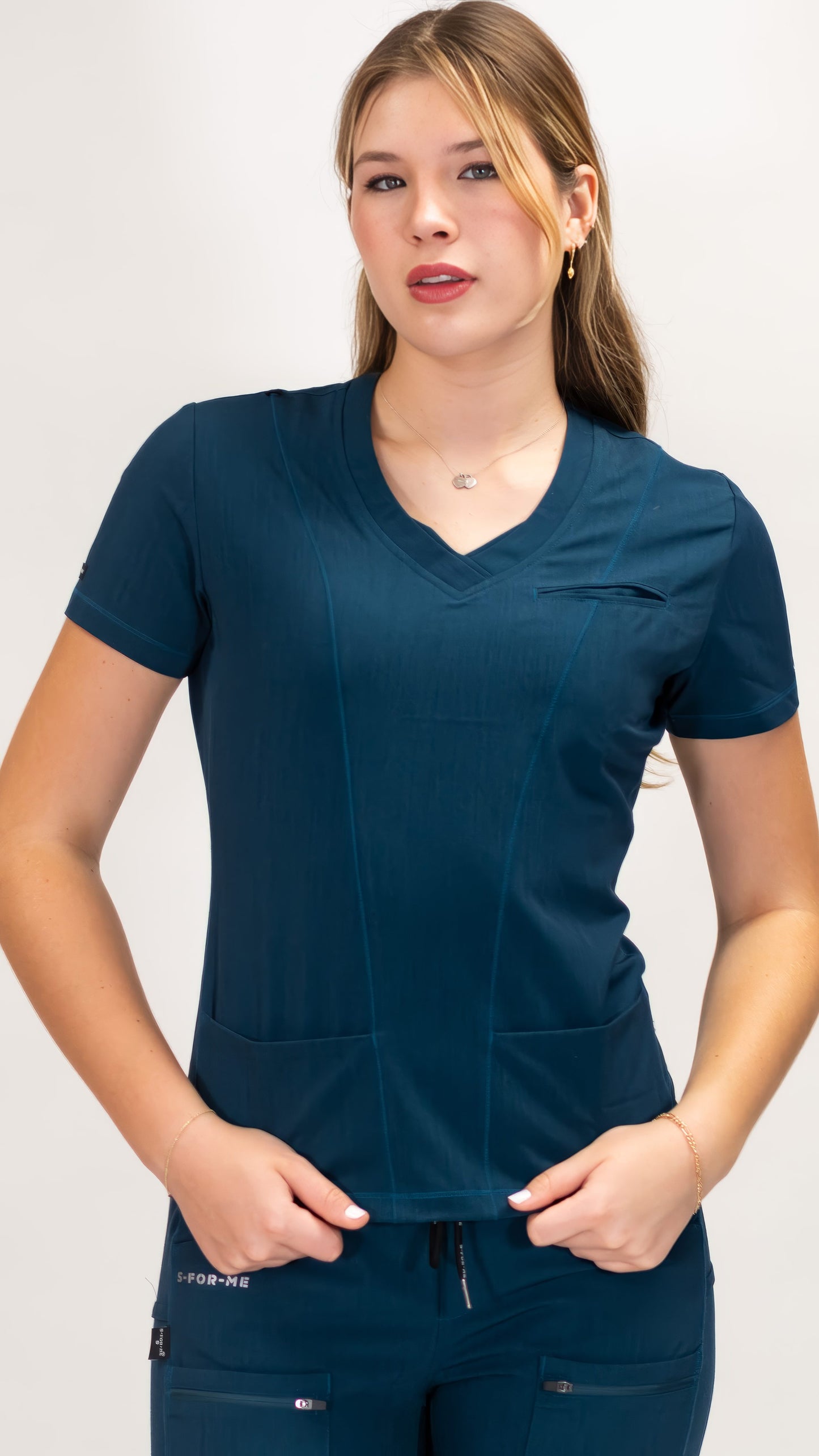 Filipina Quirúrgica Azul Caribe Mujer, Scrubs Antifluido Est. 300